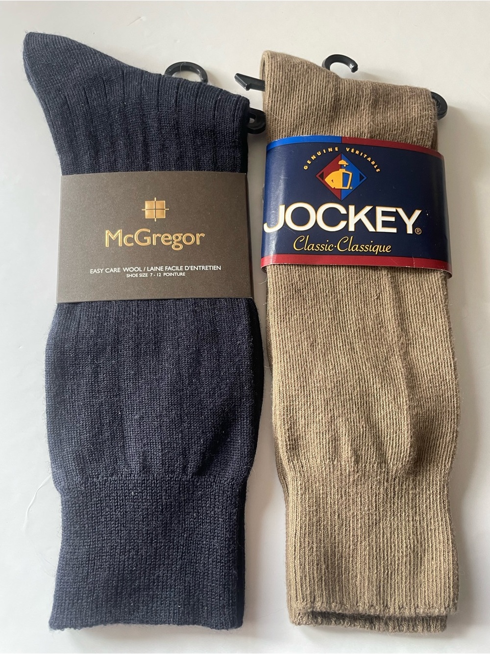 Men's Premium Dress Socks Lot 2 Pairs McGregor Merino Wool Jockey Cotton NWT